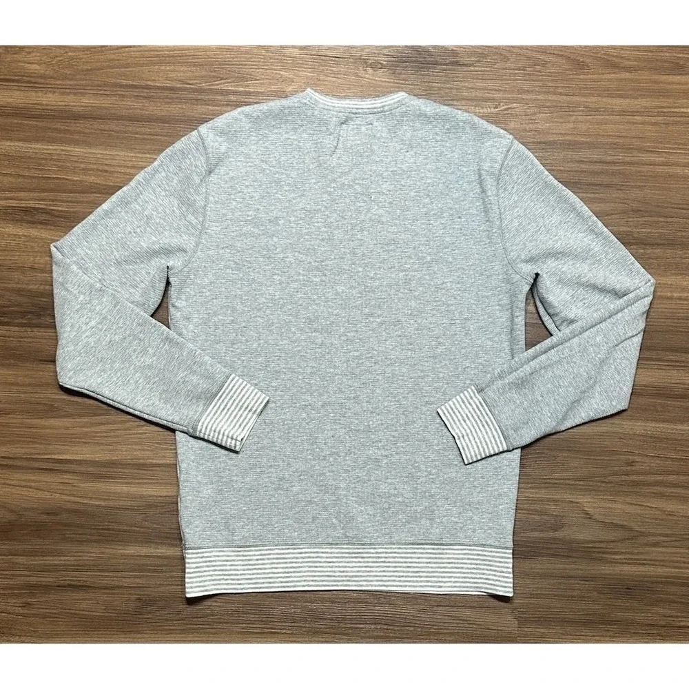 Polo Ralph Lauren Gray Waffle Knit Thermal Sleepwear Cotton Eagle Graphic Sz M